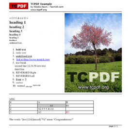 TCPDF 6.0.091 发布下载   PHP 的 PDF 库 