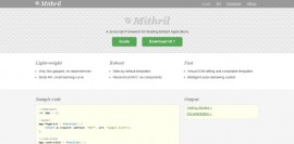 Mithril 0.1.21发布下载  JavaScript  MVC 框架 1