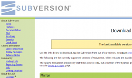 Apache Subversion 1.8.11/1.7.19 发布   Subversion 1.8.11/1.7.19下载 
