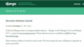 Django 1.4.18./1.6.10/1.7.3 安全更新发布 