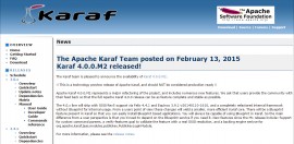 Apache Karaf 4.0.0 M2 发布 轻量级 OSGi 容器 