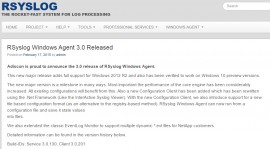 RSyslog Windows Agent 3.0 发布 