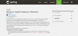 Spring for Apache Hadoop 2.1 正式发布 