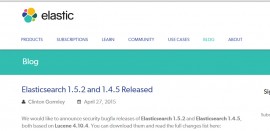 ElasticSearch 1.4.5/1.5.2 发布 分布式搜索引擎 