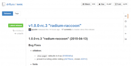ionic v1.0.0-rc.3 "radium-raccoon" 发布 2